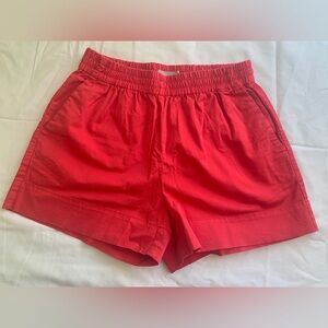 Everlane Red Elastic Waist Shorts